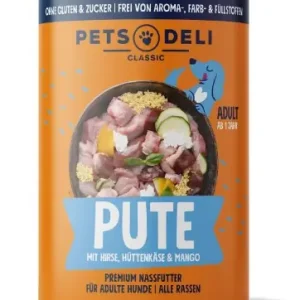 Letzte Chance Pets Deli Pute mit Hirse und Hüttenkäse 800 g